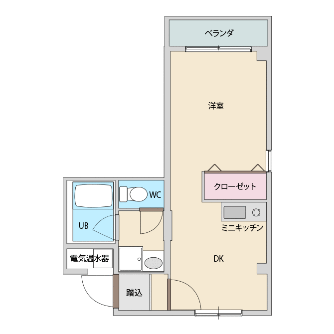 201号室　平面図